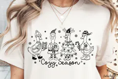 Silly Goose Christmas Svg, Cozy Season Svg, Christmas Design Product Image 5