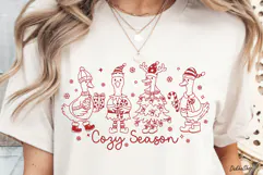Silly Goose Christmas Svg, Cozy Season Svg, Christmas Design Product Image 4