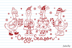 Silly Goose Christmas Svg, Cozy Season Svg, Christmas Design Product Image 3