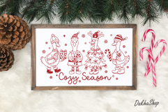 Silly Goose Christmas Svg, Cozy Season Svg, Christmas Design Product Image 13