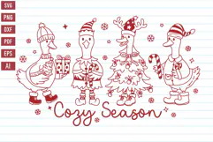 Silly Goose Christmas Svg, Cozy Season Svg, Christmas Design Product Image 1