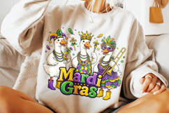 Funny Mardi Gras Goose PNG, Fleur De Lis PNG, Fat Tuesday Product Image 3