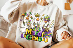 Funny Mardi Gras Goose PNG, Fleur De Lis PNG, Fat Tuesday Product Image 3