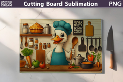 Funny Goose Cutting Board | Never Trust A Skinny Cook Product Image 2