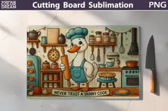 Funny Goose Cutting Board | Never Trust A Skinny Cook Product Image 3