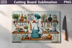 Funny Goose Cutting Board | Never Trust A Skinny Cook Product Image 4