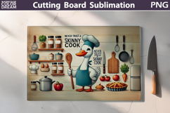 Funny Goose Cutting Board | Never Trust A Skinny Cook Product Image 5