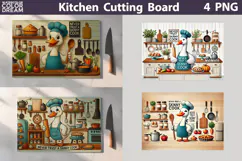 Funny Goose Cutting Board | Never Trust A Skinny Cook Product Image 1