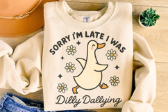 Dilly Dallying Goose Png, Funny Goose PNG, Cute Goose PNG Product Image 3