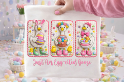 Just An Egg-Cited Goose Easter PNG, Bunny Easter PNG, Funny Product Image 2
