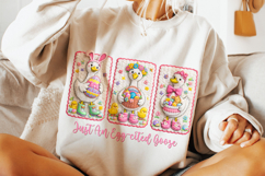 Just An Egg-Cited Goose Easter PNG, Bunny Easter PNG, Funny Product Image 5