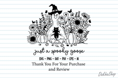 Halloween Ghost Goose Cat Fall Flower Pumpkin SVG Spooky SVG Product Image 8
