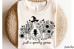 Halloween Ghost Goose Cat Fall Flower Pumpkin SVG Spooky SVG Product Image 3