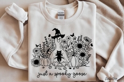Halloween Ghost Goose Cat Fall Flower Pumpkin SVG Spooky SVG Product Image 6