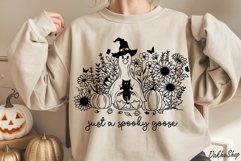 Halloween Ghost Goose Cat Fall Flower Pumpkin SVG Spooky SVG Product Image 2