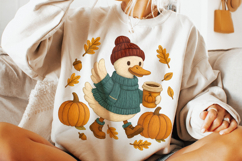 Fall Goose PNG, Pumpkins Goose PNG, Halloween PNG, Autumn Product Image 3