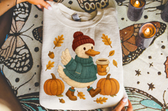 Fall Goose PNG, Pumpkins Goose PNG, Halloween PNG, Autumn Product Image 4
