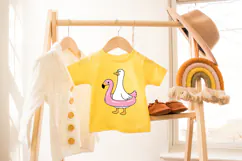 Goose in Flamingo Float PNG | Funny Goose Clipart Product Image 4