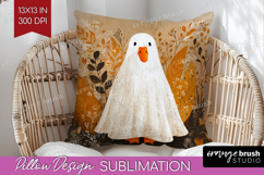 Goose Ghost Halloween Pillow Sublimation Spooky Season Cover Product Image 1