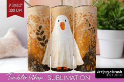 Goose Ghost Halloween Tumbler Wrap Spooky Season Tumbler PNG Product Image 1