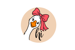 Funny Goose Hi Round Welcome Door Sign Laser Cut Product Image 2