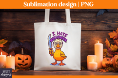 Funny Halloween sublimation Silly Goose with machete Product Image 3