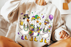 Funny Mardi Gras Goose PNG, Fleur De Lis PNG, Fat Tuesday Product Image 3
