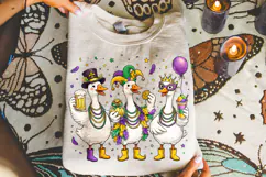Funny Mardi Gras Goose PNG, Fleur De Lis PNG, Fat Tuesday Product Image 4