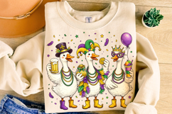 Funny Mardi Gras Goose PNG, Fleur De Lis PNG, Fat Tuesday Product Image 1