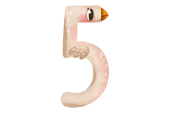 Cute Goose Numbers Clipart: Hand-Drawn Watercolor Bird Product Image 6
