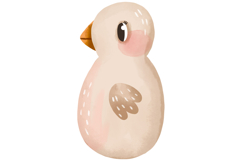 Cute Goose Numbers Clipart: Hand-Drawn Watercolor Bird Product Image 9