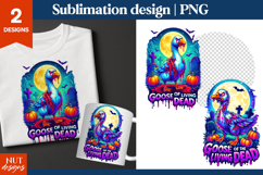Goose Halloween sublimation Silly Goose Zombie T-shirt Product Image 1
