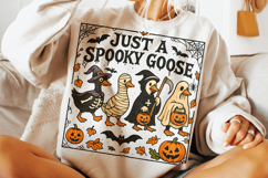 Just a Spooky Goose PNG, Spooky Season, Halloween Goose PNG Product Image 3