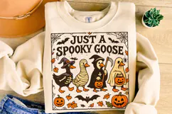 Just a Spooky Goose PNG, Spooky Season, Halloween Goose PNG Product Image 1