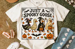 Just a Spooky Goose PNG, Spooky Season, Halloween Goose PNG Product Image 5
