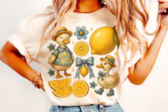 Coquette Lemon Goose Summer Png, Lemon Coquette Png, Summer Product Image 1
