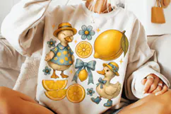 Coquette Lemon Goose Summer Png, Lemon Coquette Png, Summer Product Image 2