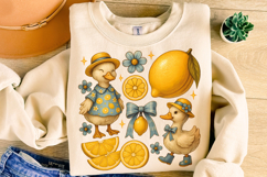 Coquette Lemon Goose Summer Png, Lemon Coquette Png, Summer Product Image 4