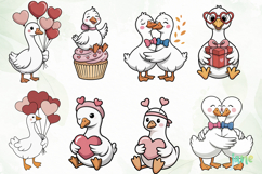 Goose Valentine Clipart Sublimation Product Image 7