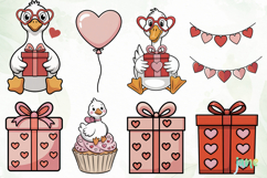 Goose Valentine Clipart Sublimation Product Image 6