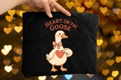Goose Valentine PNG, Heart on the Goose Design, Anti Valenti Product Image 5