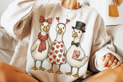 Goose Valentine's Day PNG, Cute Goose Valentine, Funny PNG Product Image 2