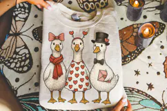 Goose Valentine's Day PNG, Cute Goose Valentine, Funny PNG Product Image 3