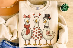 Goose Valentine's Day PNG, Cute Goose Valentine, Funny PNG Product Image 4