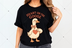 Goose Valentine PNG, Heart on the Goose Design, Anti Valenti Product Image 7