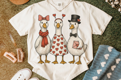 Goose Valentine's Day PNG, Cute Goose Valentine, Funny PNG Product Image 5