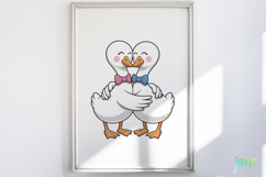 Cute Goose Valentine Clipart Product Image 5