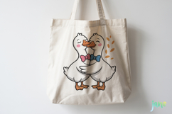 Cute Goose Valentine Clipart Product Image 4