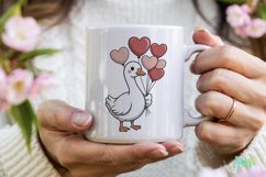 Cute Goose Valentine Clipart Product Image 3