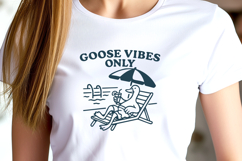 Goose Vibes Only SVG Funny Summer Goose Clipart PNG Print Product Image 3